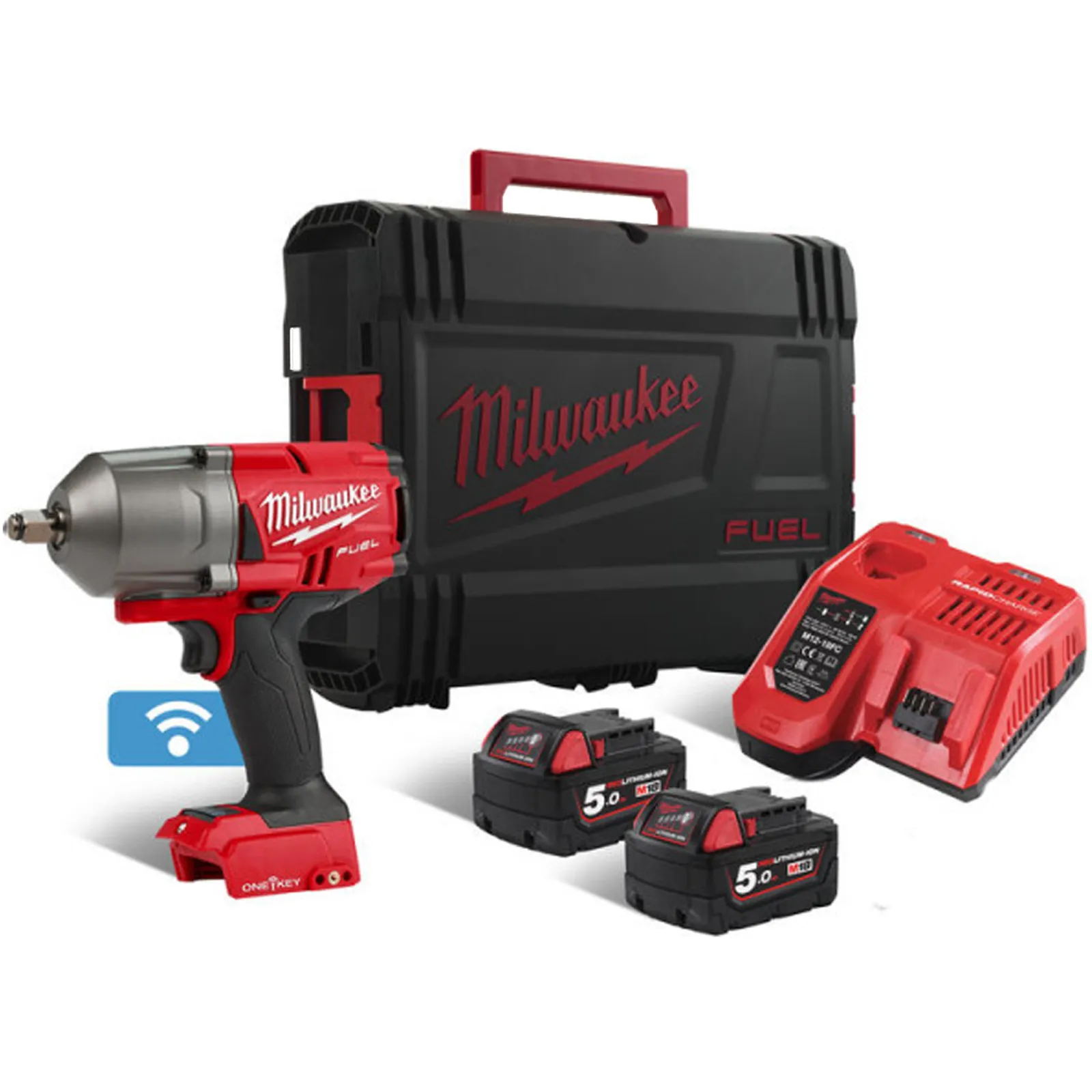 Avvitatore ad Impulsi 1/2″ a Batteria 18V MILWAUKEE Massa Battente Coppia 1898Nn M18 ONEFHIWF12-502X