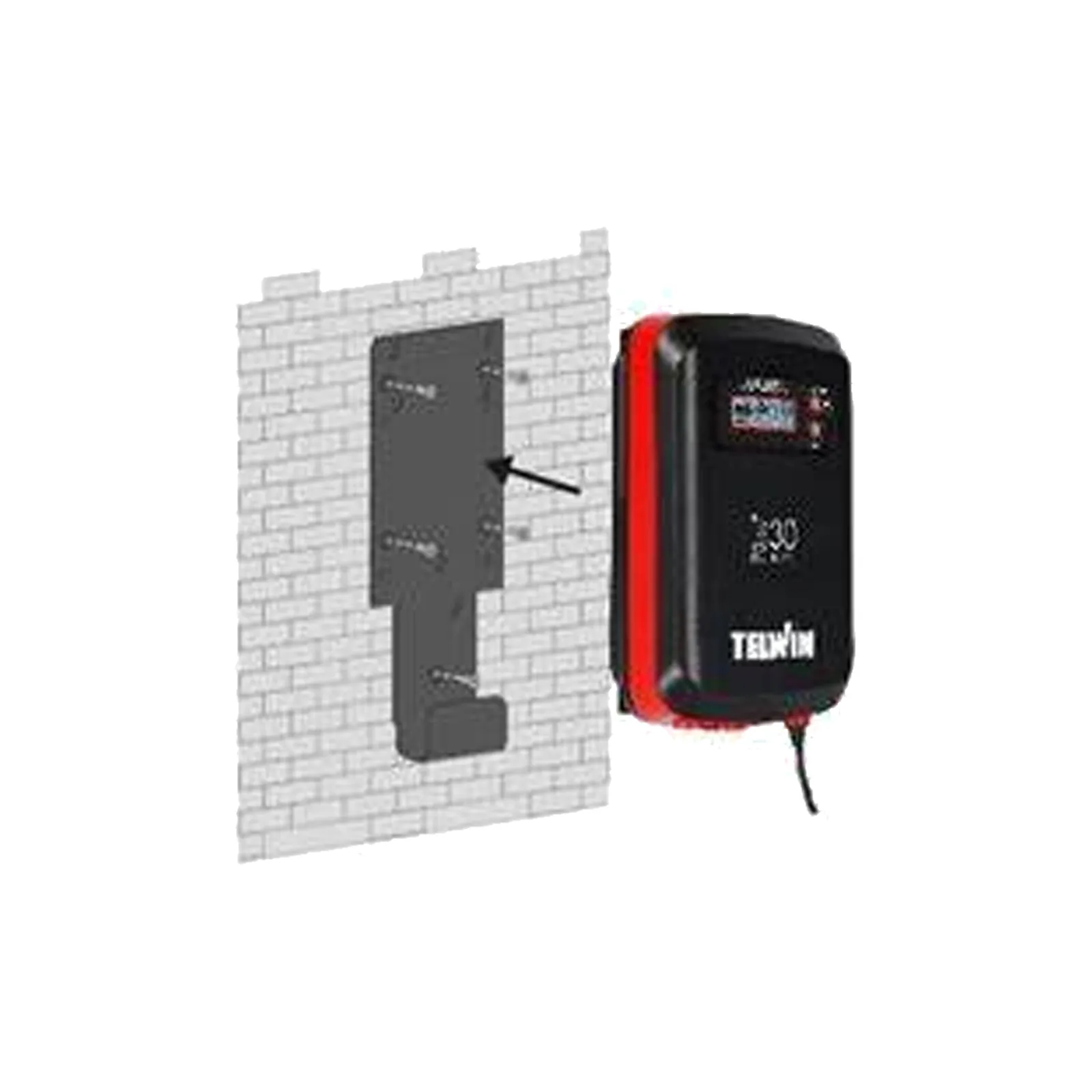 Kit Supporto a Muro Magnetico Metallico TELWIN Staffa Completo di 5 Magneti Ideale per Pulse 30, Pulse 50, Doctor Charge 50 codice 803086 - immagine 2